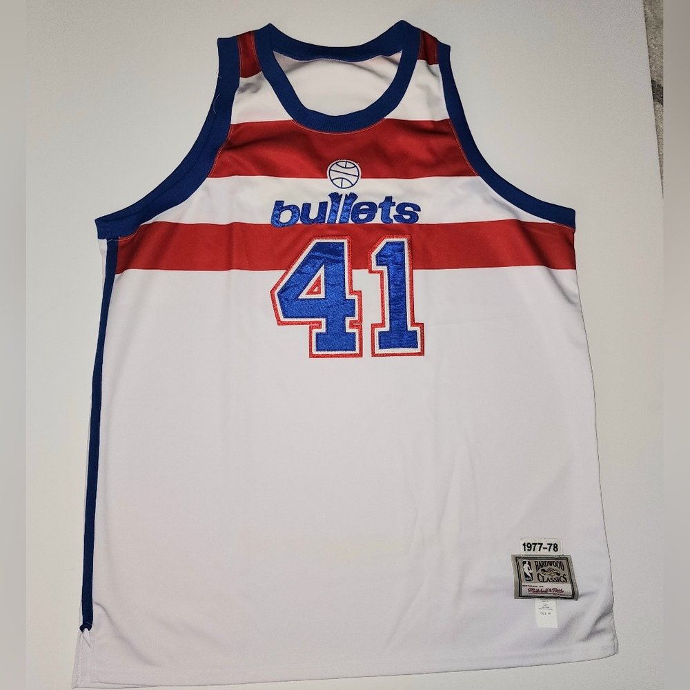 Vintage Mitchell & Ness Washington Bullets Wes Unseld 1977-78 jersey mens 60